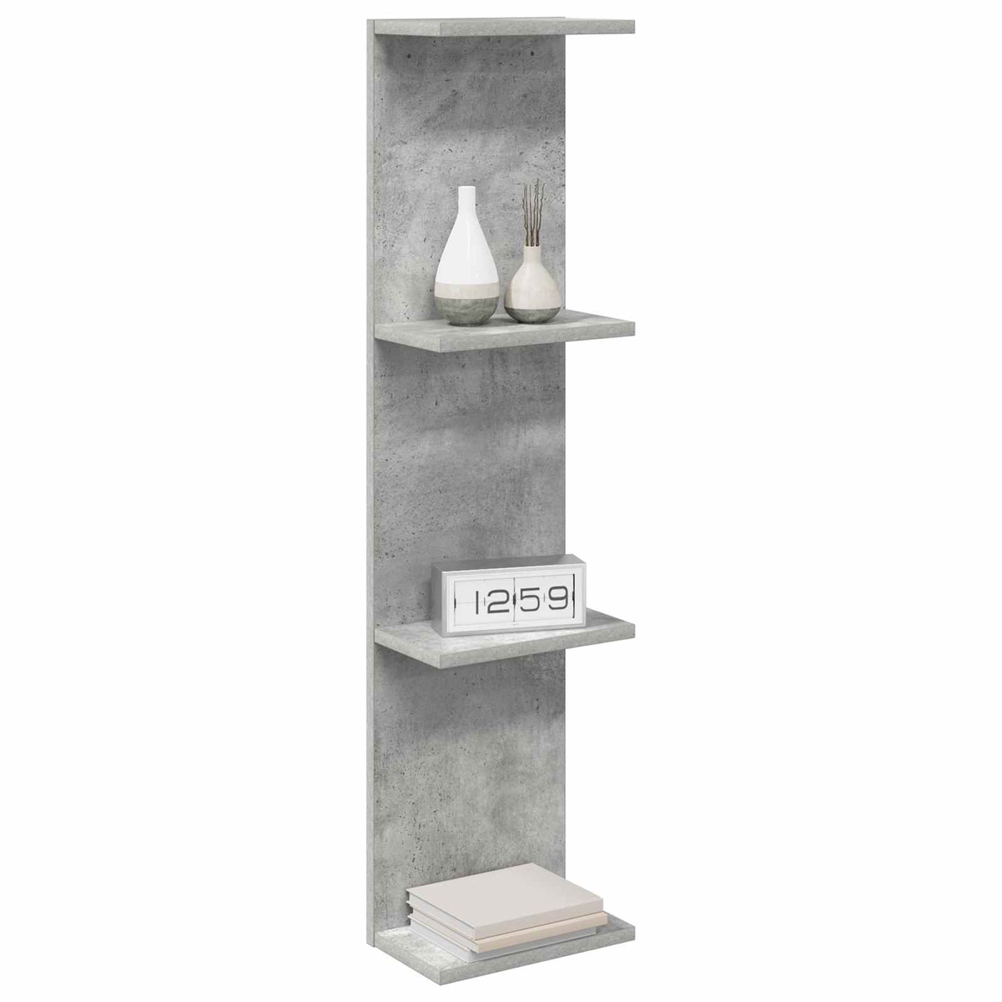 Nástěnná Polička 2 Pcs Betonově Šedá 22 X 15 X 100 Cm