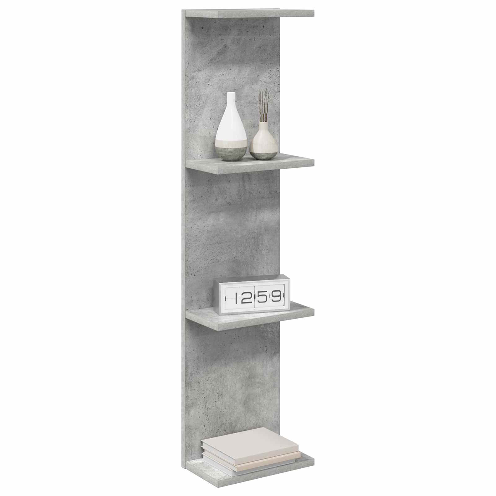 Nástěnná Polička 2 Pcs Betonově Šedá 22 X 15 X 100 Cm
