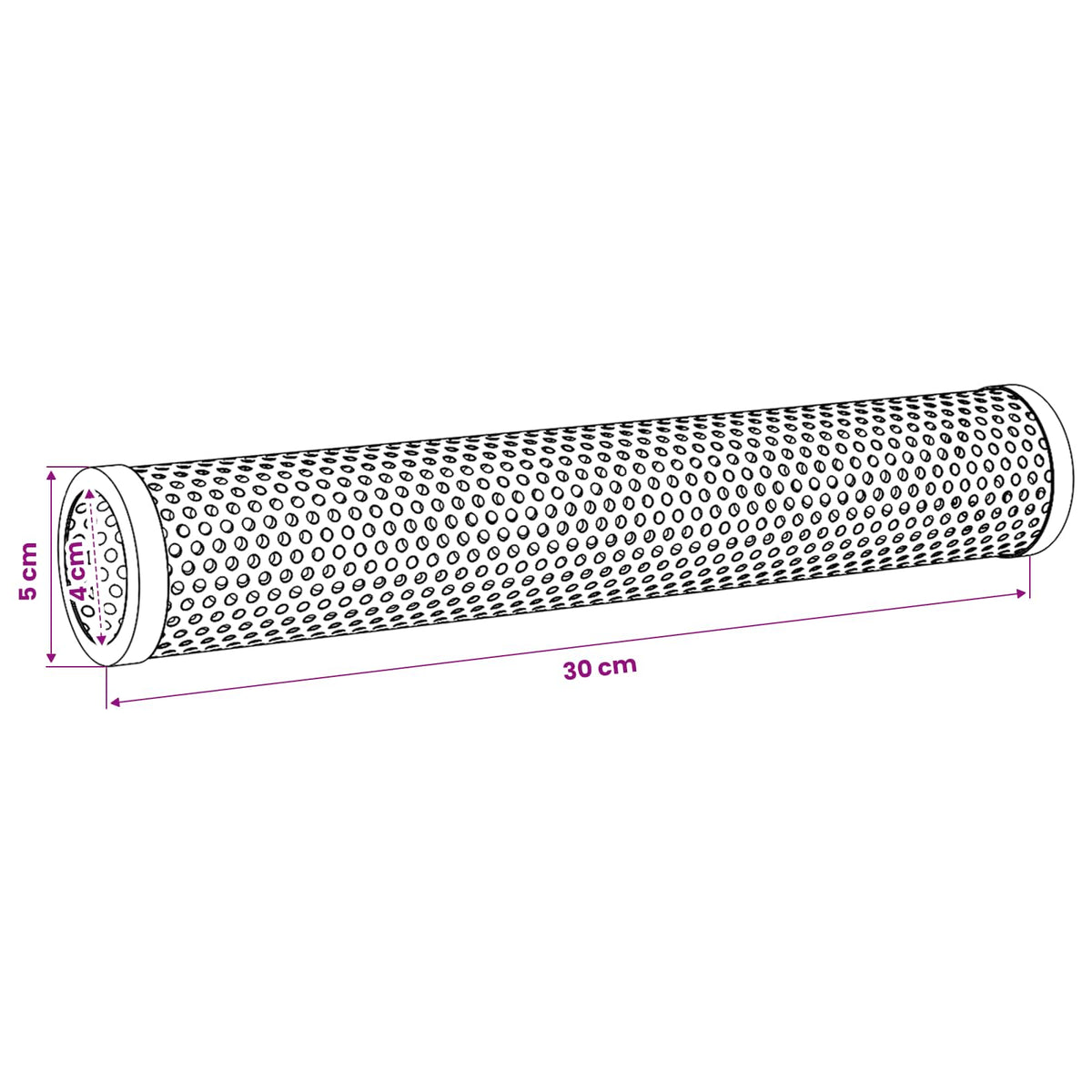 U Kouření Trubka 2 Ks Ø 5 X 30 Cm Nerezová Ocel 304 Stříbrná