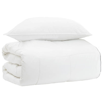 Sada Přikrývek Bílá Bavlna, Bambus, Polyester