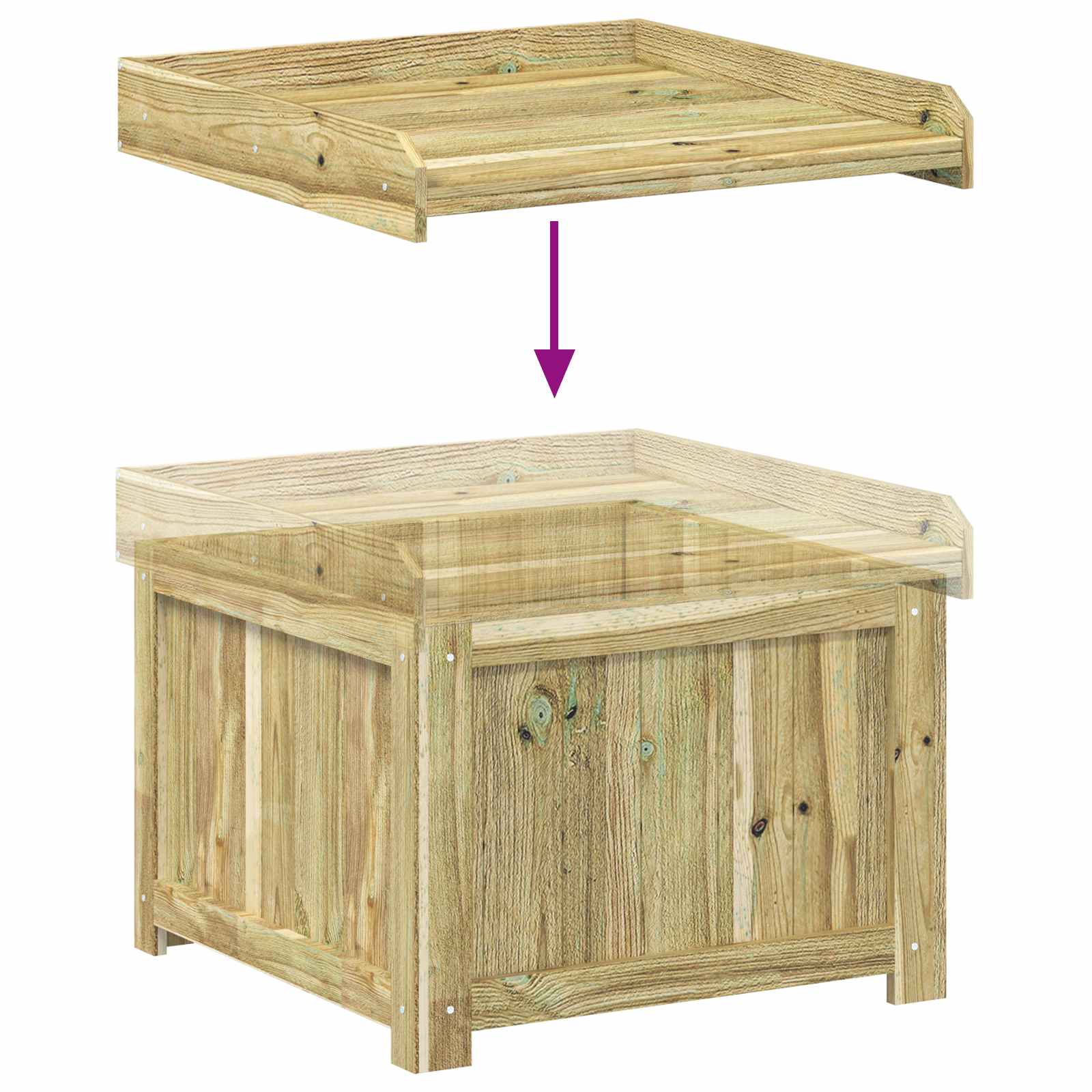 Outdoor Cushiony Box Impregnované Borovicové Dřevo