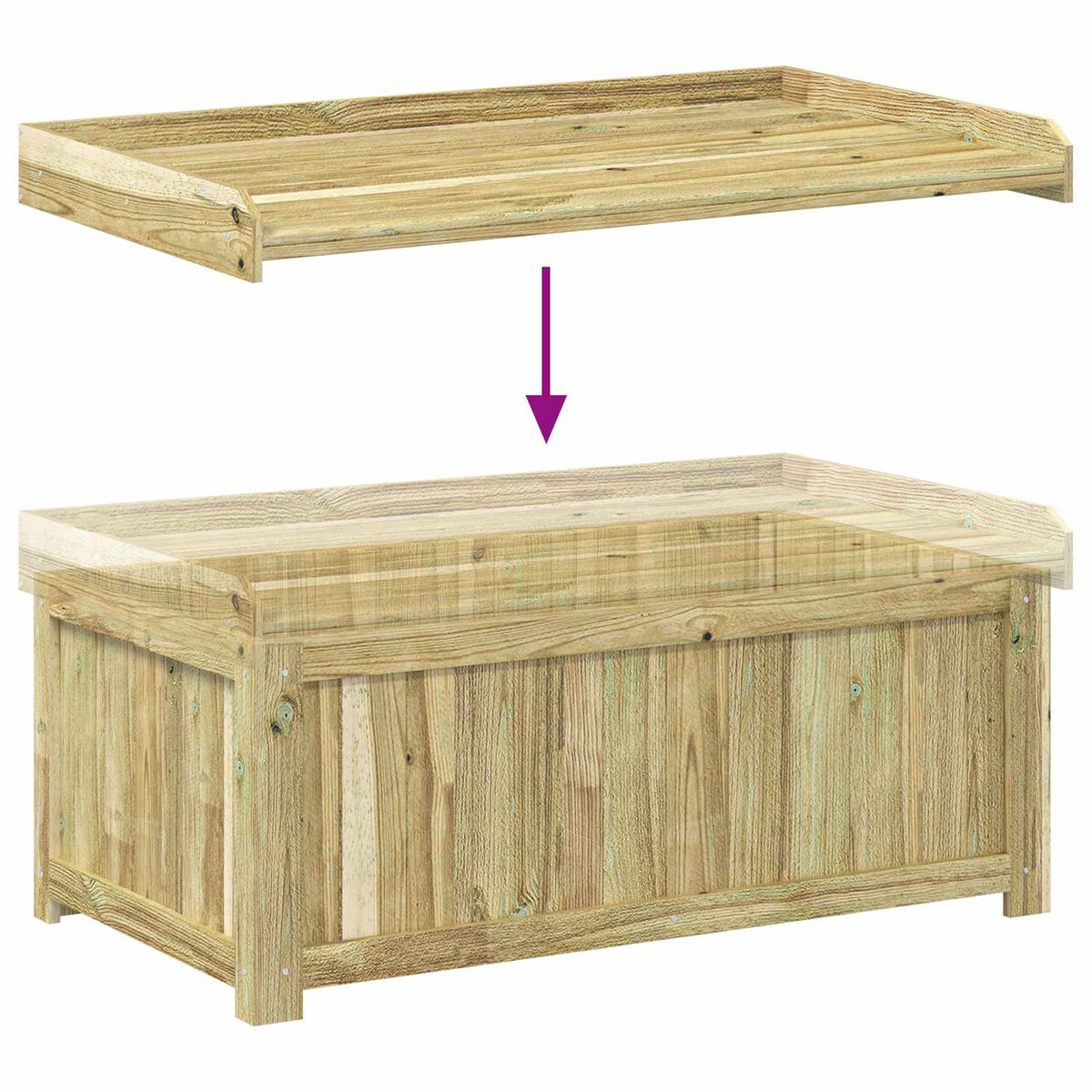 Outdoor Cushiony Box Impregnované Borovicové Dřevo