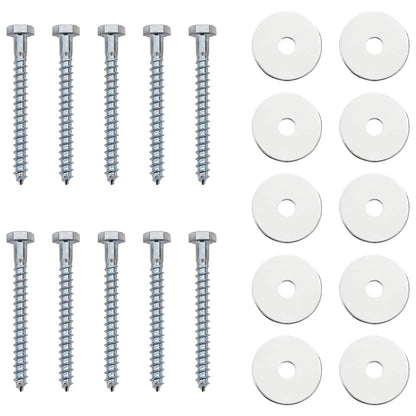 Zemní Kotva 10 Pcs Stříbrná Ø10 X 60 Cm Pozinkovaný Kov