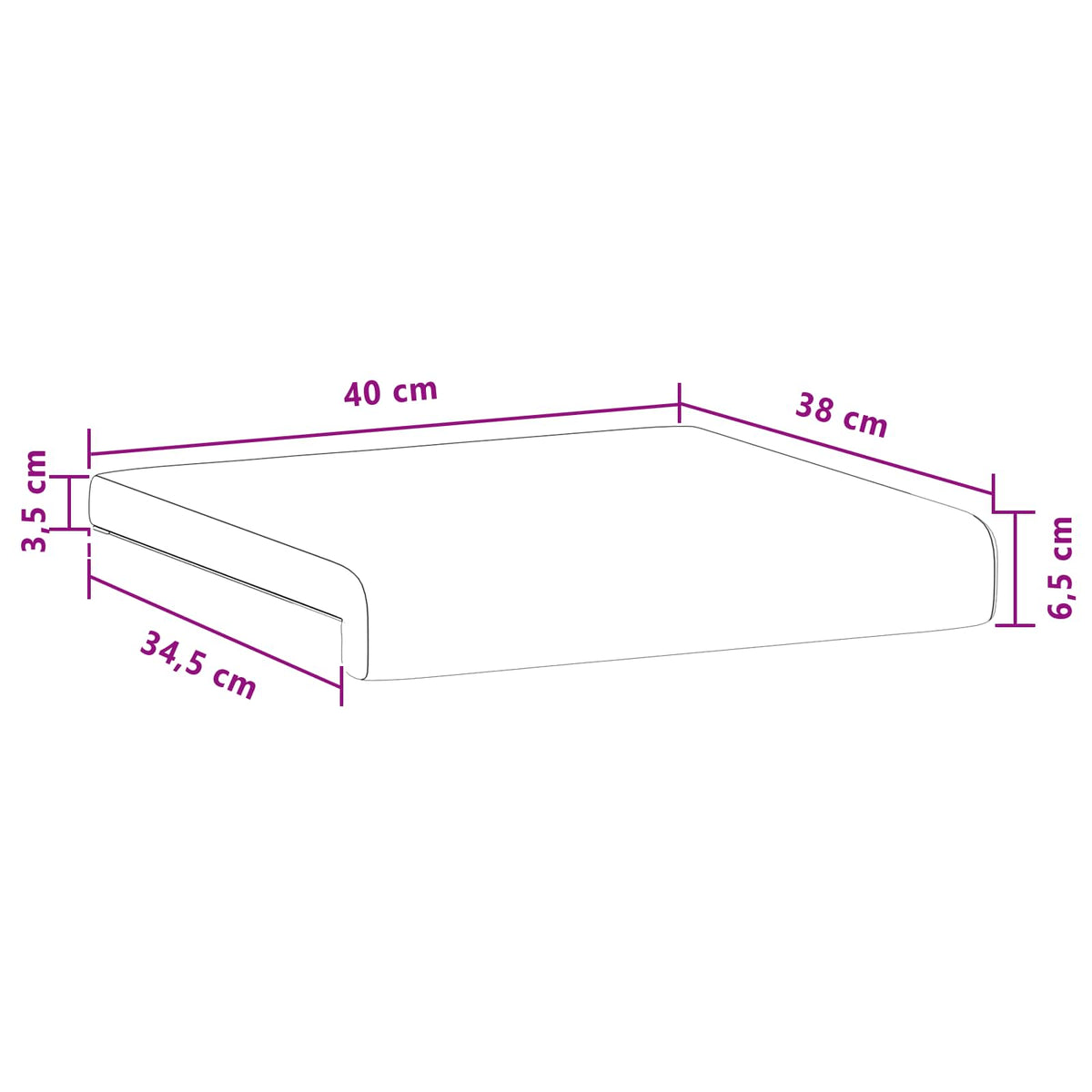 Polštář Na Lavici 2 Ks Samet Hloubka 35 Cm