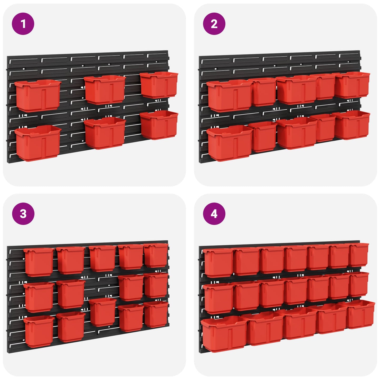 Regál Na Kontejnery Černá A Červená 77,5 X 2 X 39 Cm Pp