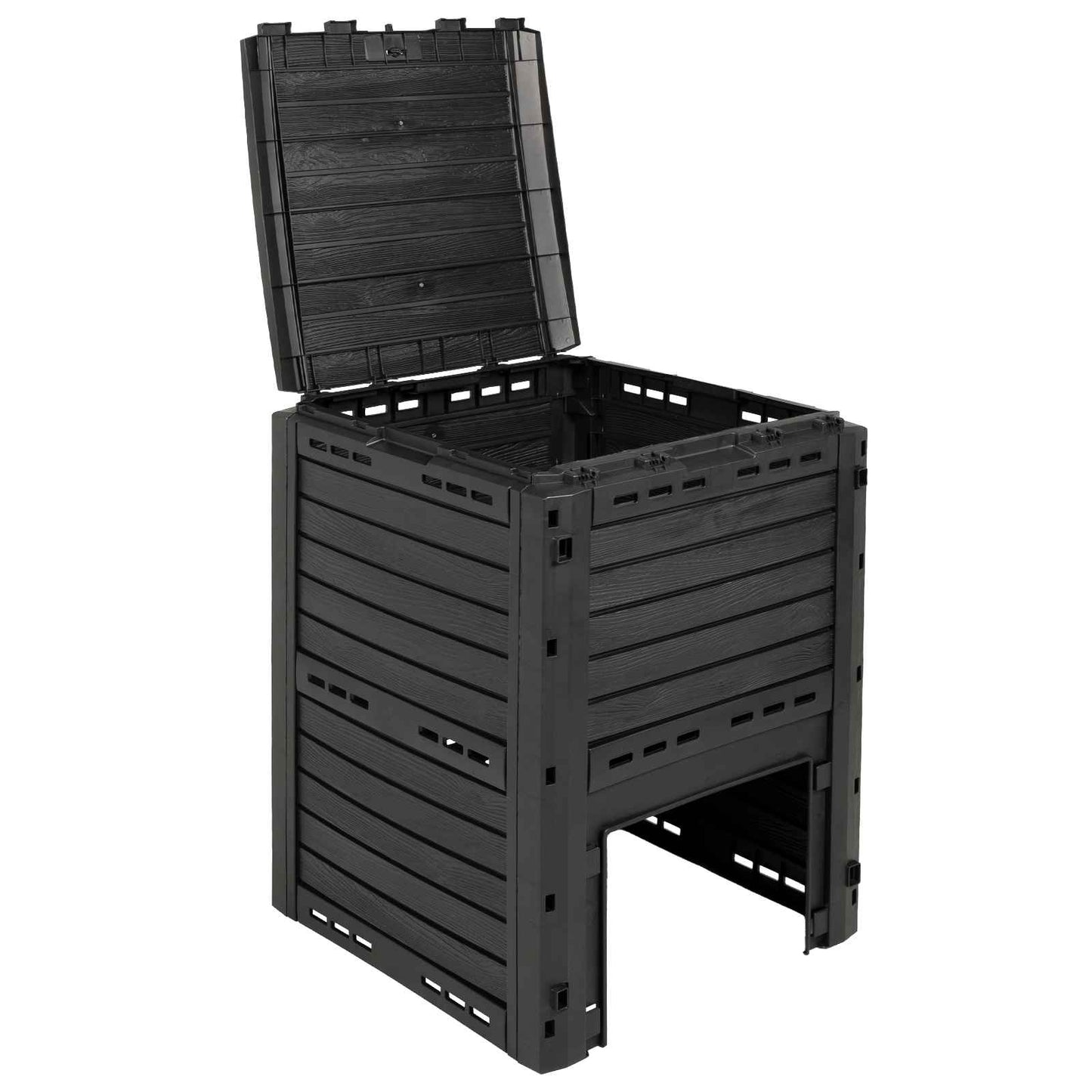 Zahradní Kompostér Černá 59,5 X 60 X 81,5 Cm 280 L 100% Pp