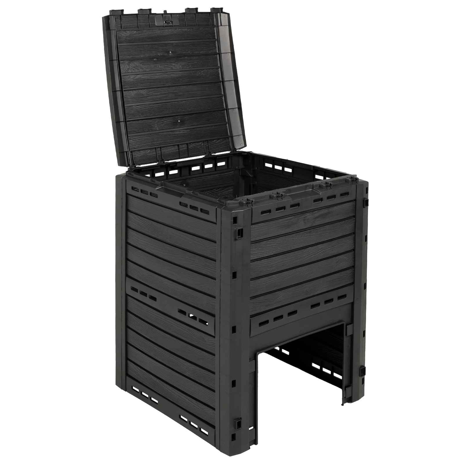 Zahradní Kompostér Černá 59,5 X 60 X 81,5 Cm 280 L 100% Pp
