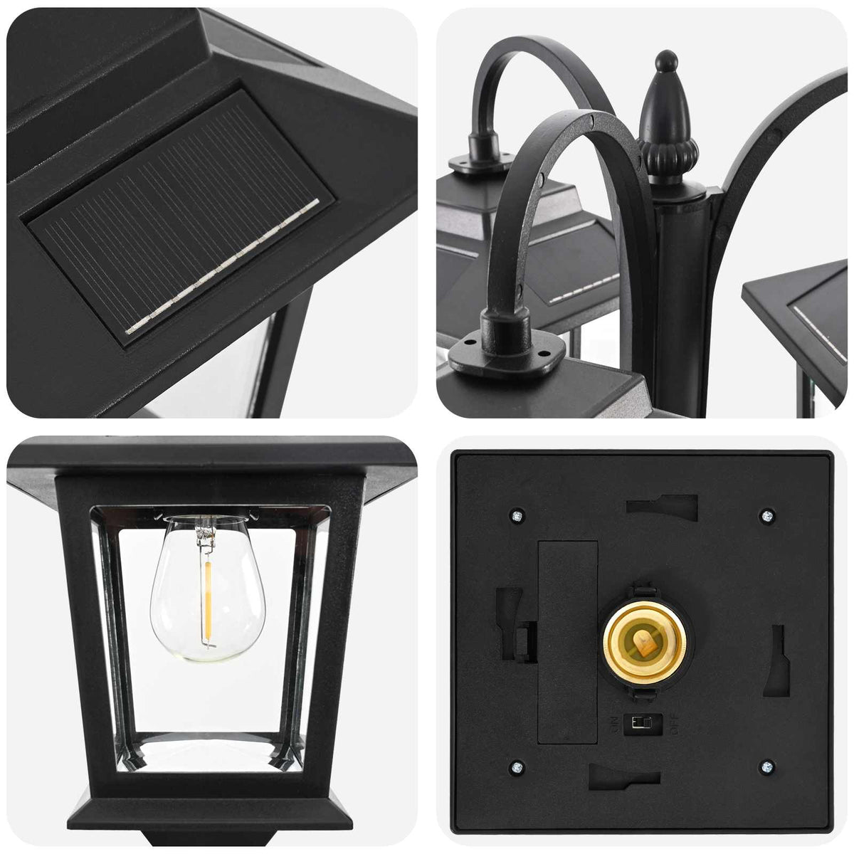 Lampa Se 3 Hlavami Černá 16 X 16 X 187 Cm Hliník A Abs