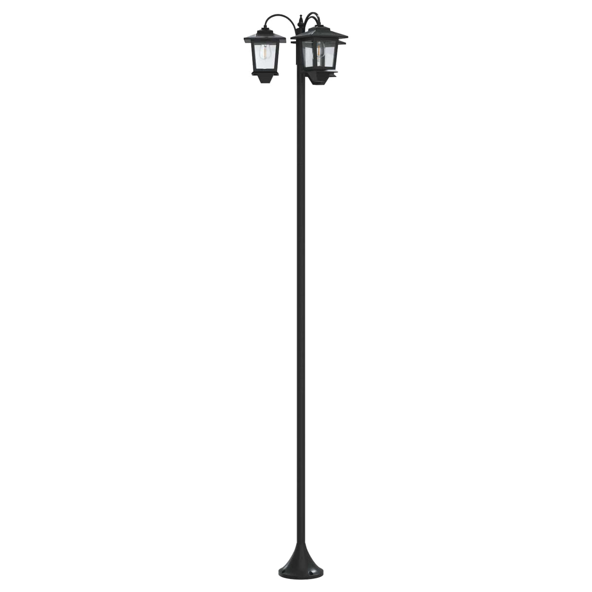 Lampa Se 3 Hlavami Černá 16 X 16 X 187 Cm Hliník A Abs