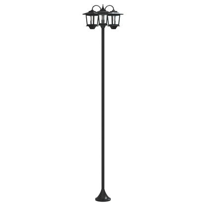 Lampa Se 3 Hlavami Černá 16 X 16 X 187 Cm Hliník A Abs