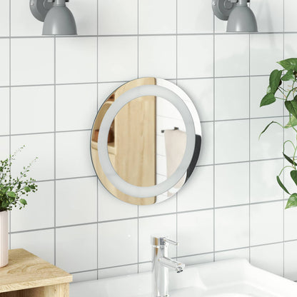 Led Koupelnové Zrcadlo Transparentní Ø 30 Cm Tvrzené Sklo