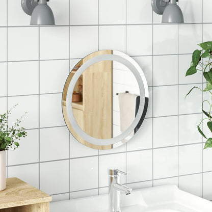 Led Koupelnové Zrcadlo Transparentní Ø 30 Cm Tvrzené Sklo