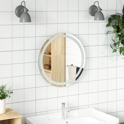 Led Koupelnové Zrcadlo Transparentní Ø 30 Cm Tvrzené Sklo