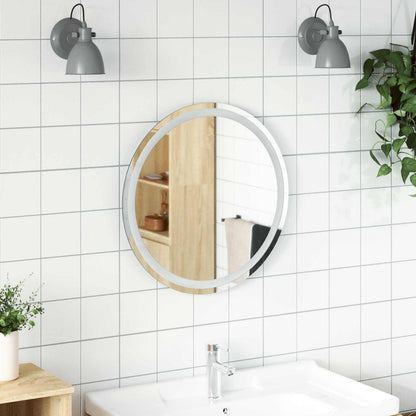 Led Koupelnové Zrcadlo Transparentní Ø 30 Cm Tvrzené Sklo