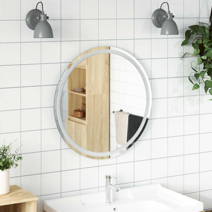 Led Koupelnové Zrcadlo Transparentní Ø 30 Cm Tvrzené Sklo