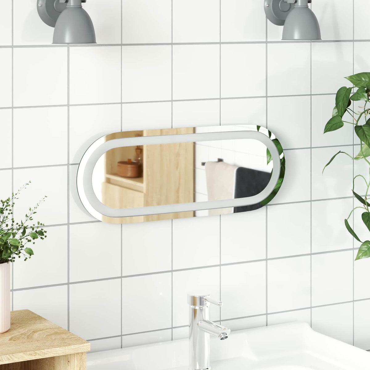 Led Koupelnové Zrcadlo Transparentní Tvrzené Sklo
