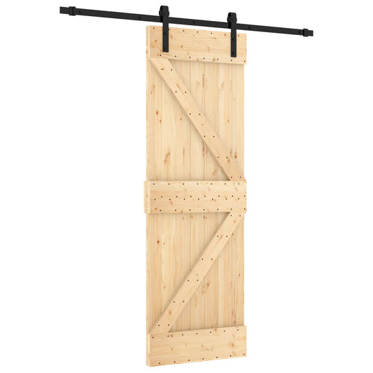 Posuvné Dveře Přirozená A Černá 70 X 210 Cm