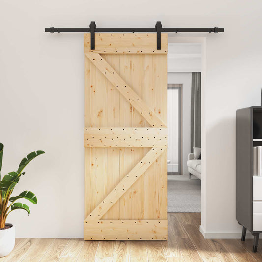 Posuvné Dveře Přirozená A Černá 85 X 210 Cm
