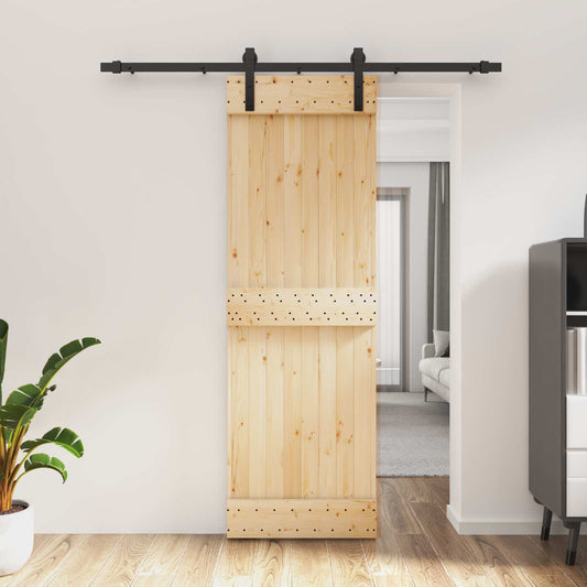 Posuvné Dveře Přirozená A Černá 70 X 210 Cm