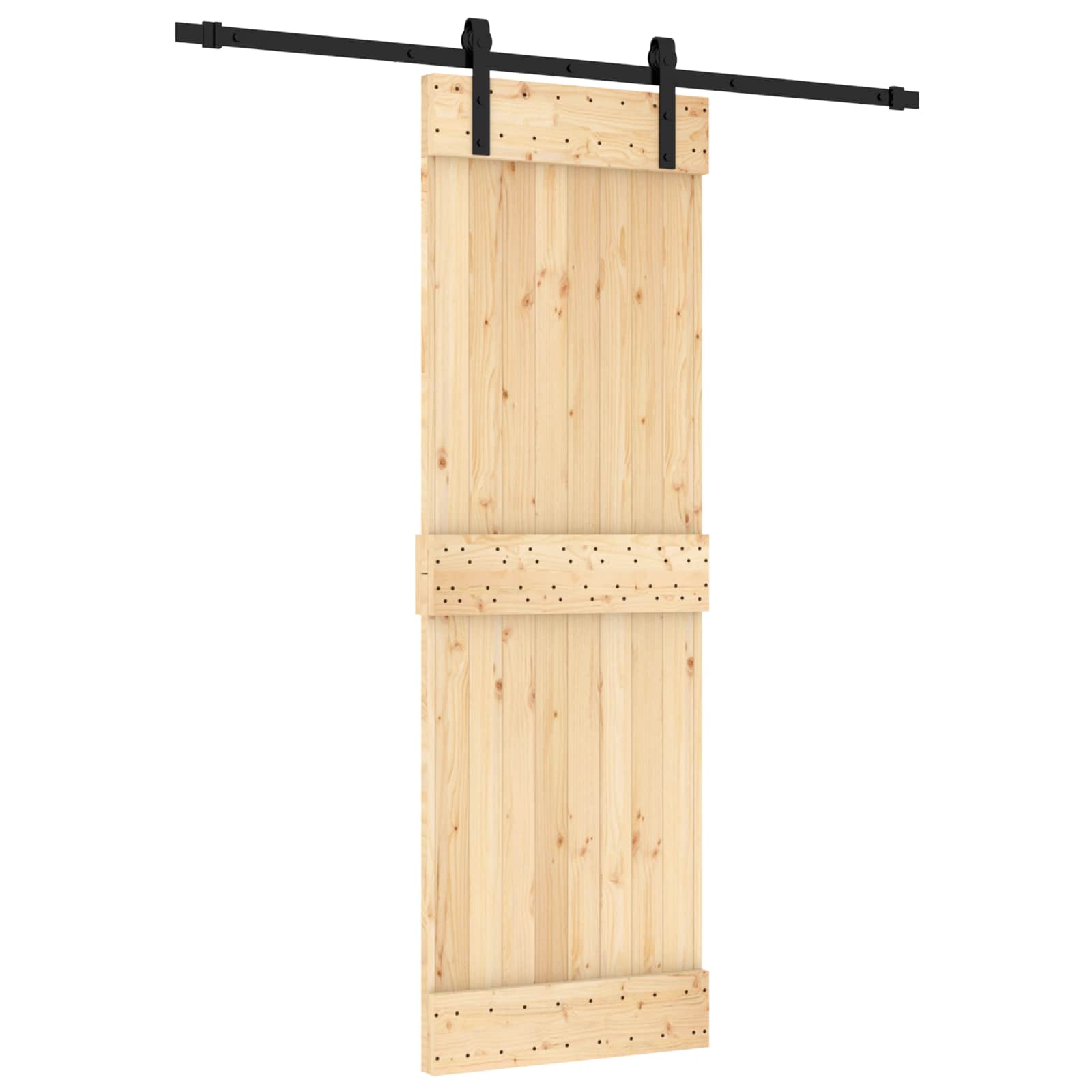 Posuvné Dveře Přirozená A Černá 70 X 210 Cm