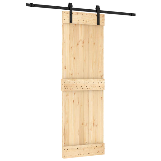 Posuvné Dveře Přirozená A Černá 70 X 210 Cm