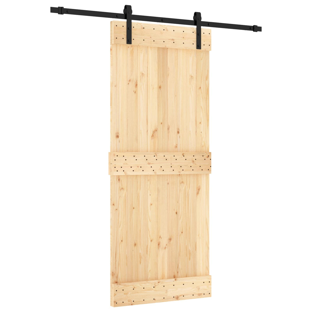 Posuvné Dveře Přirozená A Černá 85 X 210 Cm