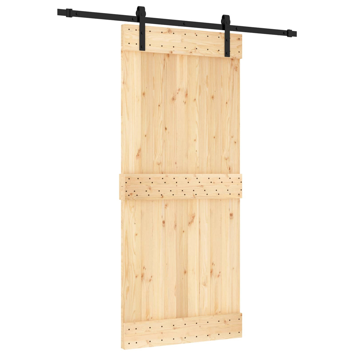 Posuvné Dveře Přirozená A Černá 90 X 210 Cm
