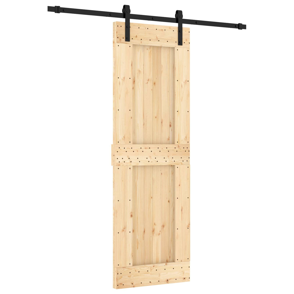 Posuvné Dveře Přirozená A Černá 70 X 210 Cm