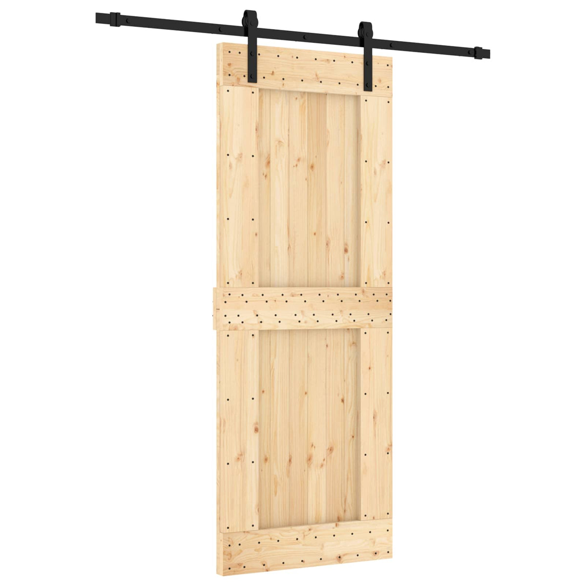Posuvné Dveře Přirozená A Černá 80 X 210 Cm