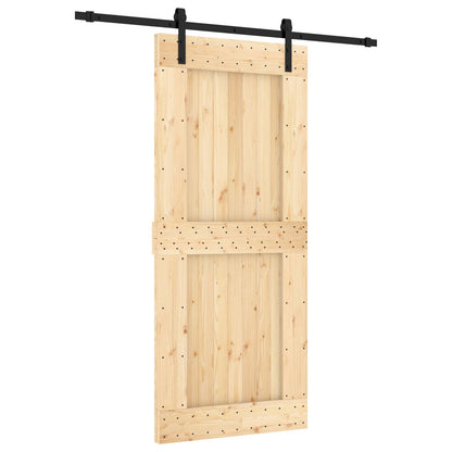 Posuvné Dveře Přirozená A Černá 90 X 210 Cm