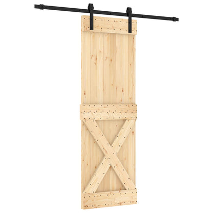 Posuvné Dveře Přirozená A Černá 70 X 210 Cm