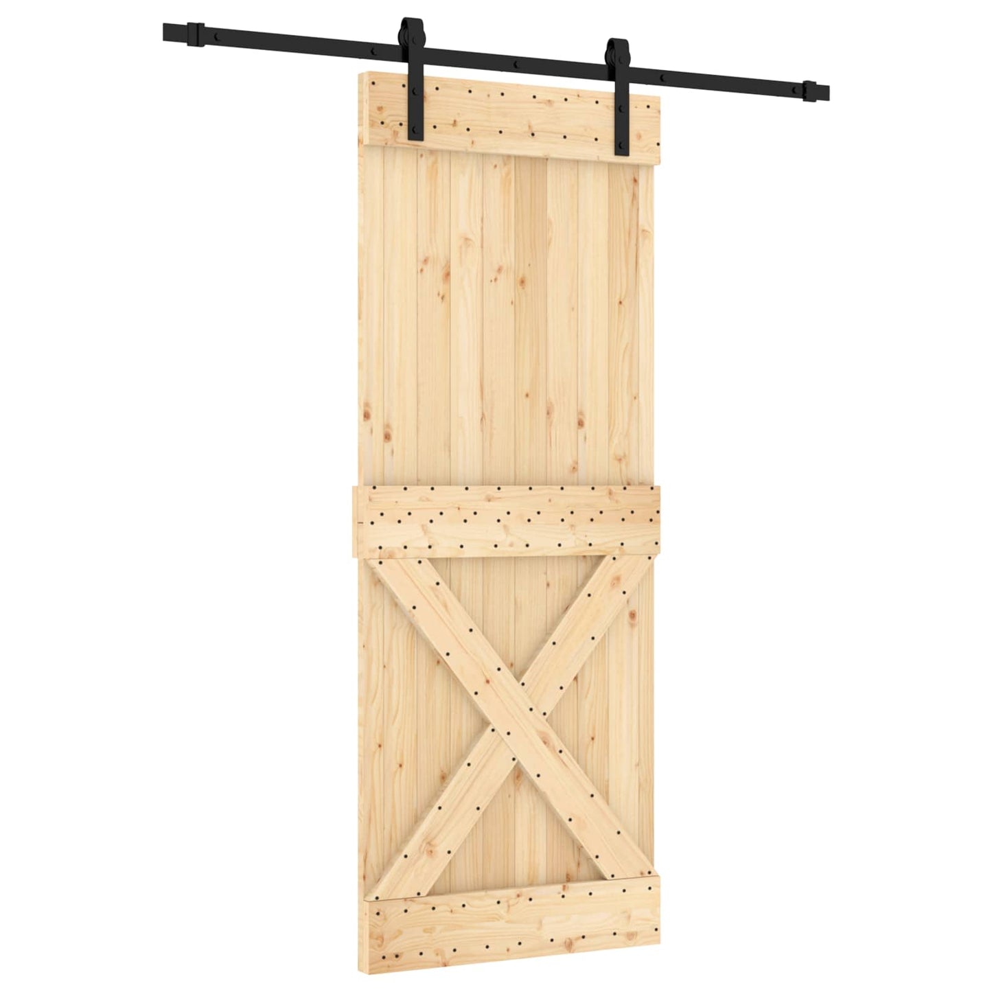Posuvné Dveře Přirozená A Černá 80 X 210 Cm