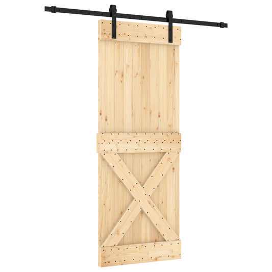 Posuvné Dveře Přirozená A Černá 80 X 210 Cm