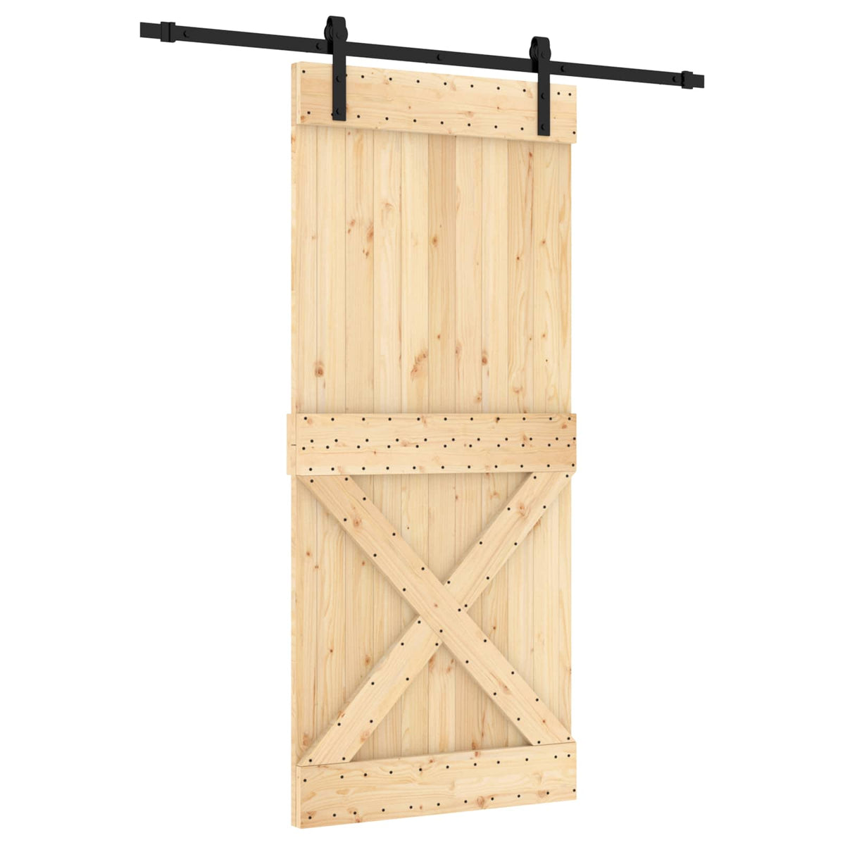 Posuvné Dveře Přirozená A Černá 90 X 210 Cm