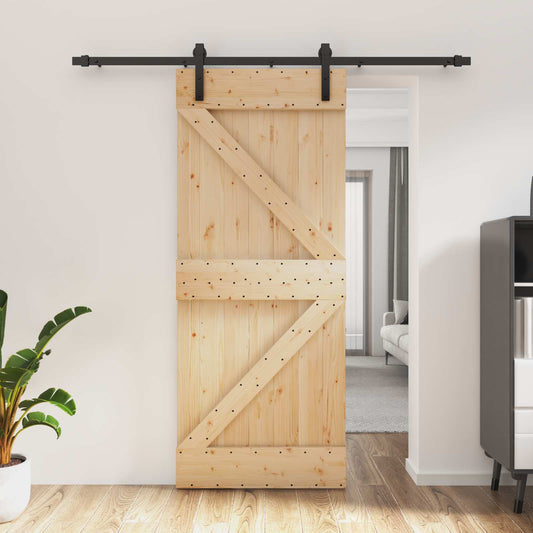 Posuvné Dveře Přirozená A Černá 85 X 210 Cm