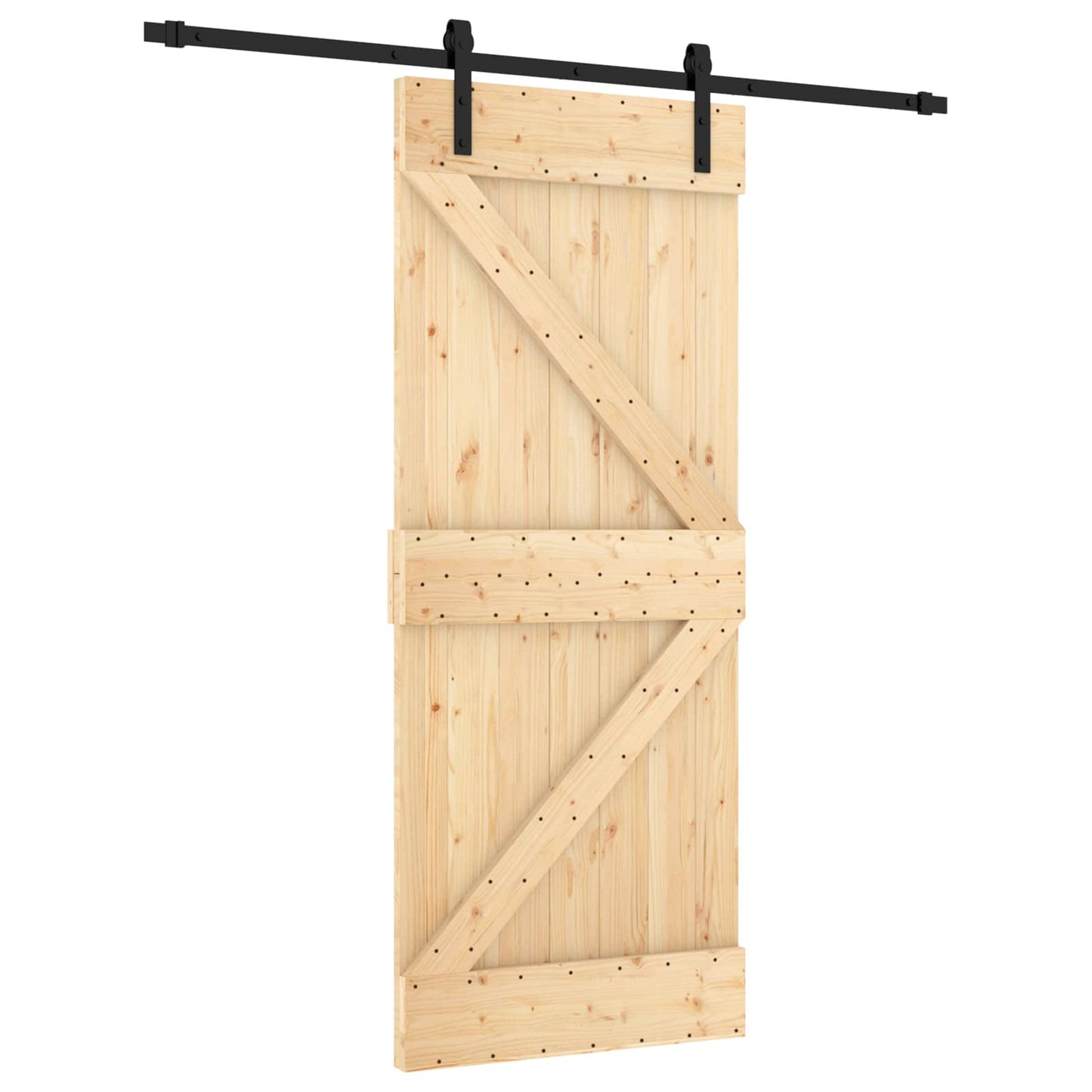 Posuvné Dveře Přirozená A Černá 85 X 210 Cm