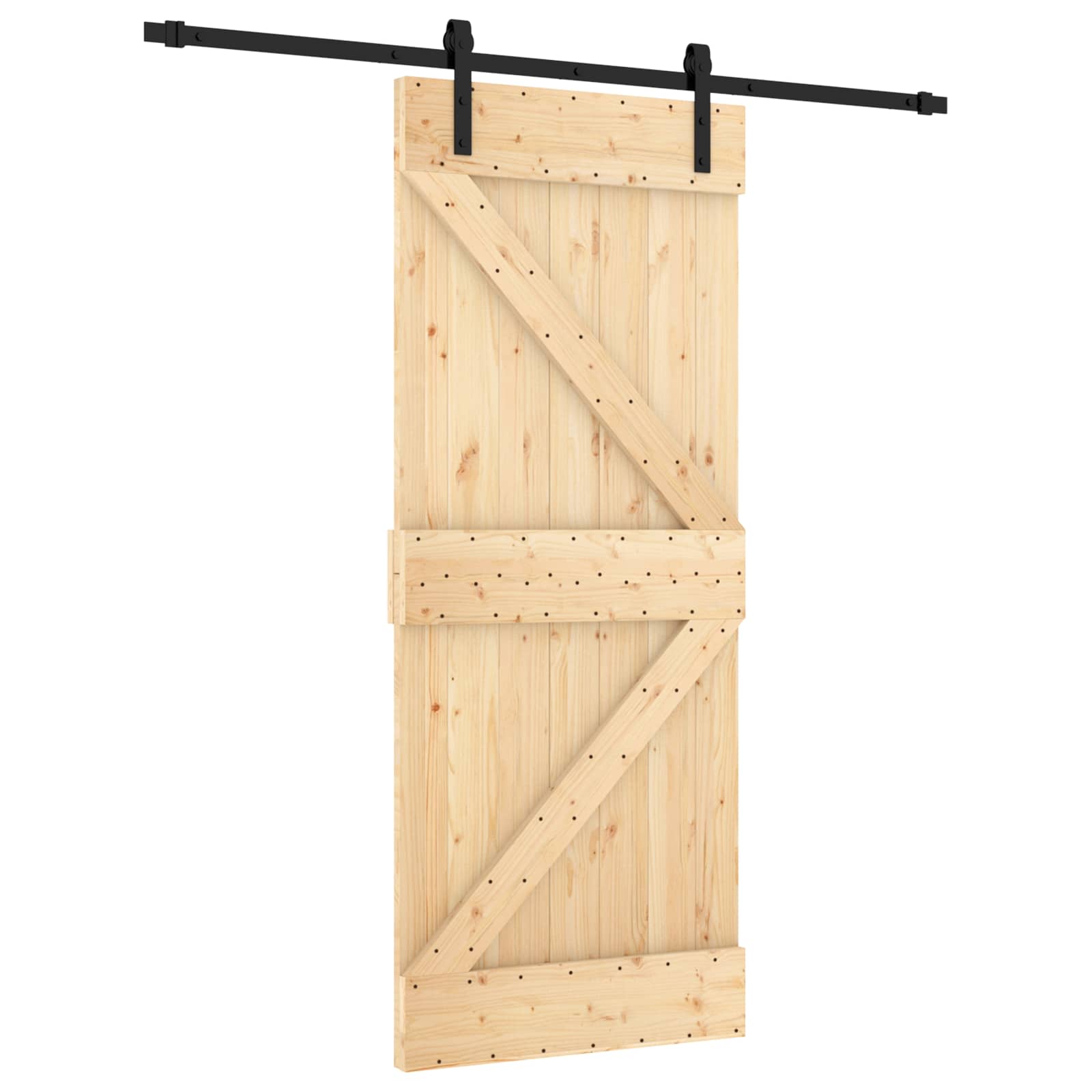 Posuvné Dveře Přirozená A Černá 85 X 210 Cm