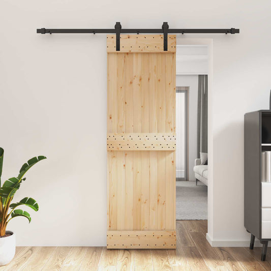 Posuvné Dveře Přirozená A Černá 70 X 210 Cm
