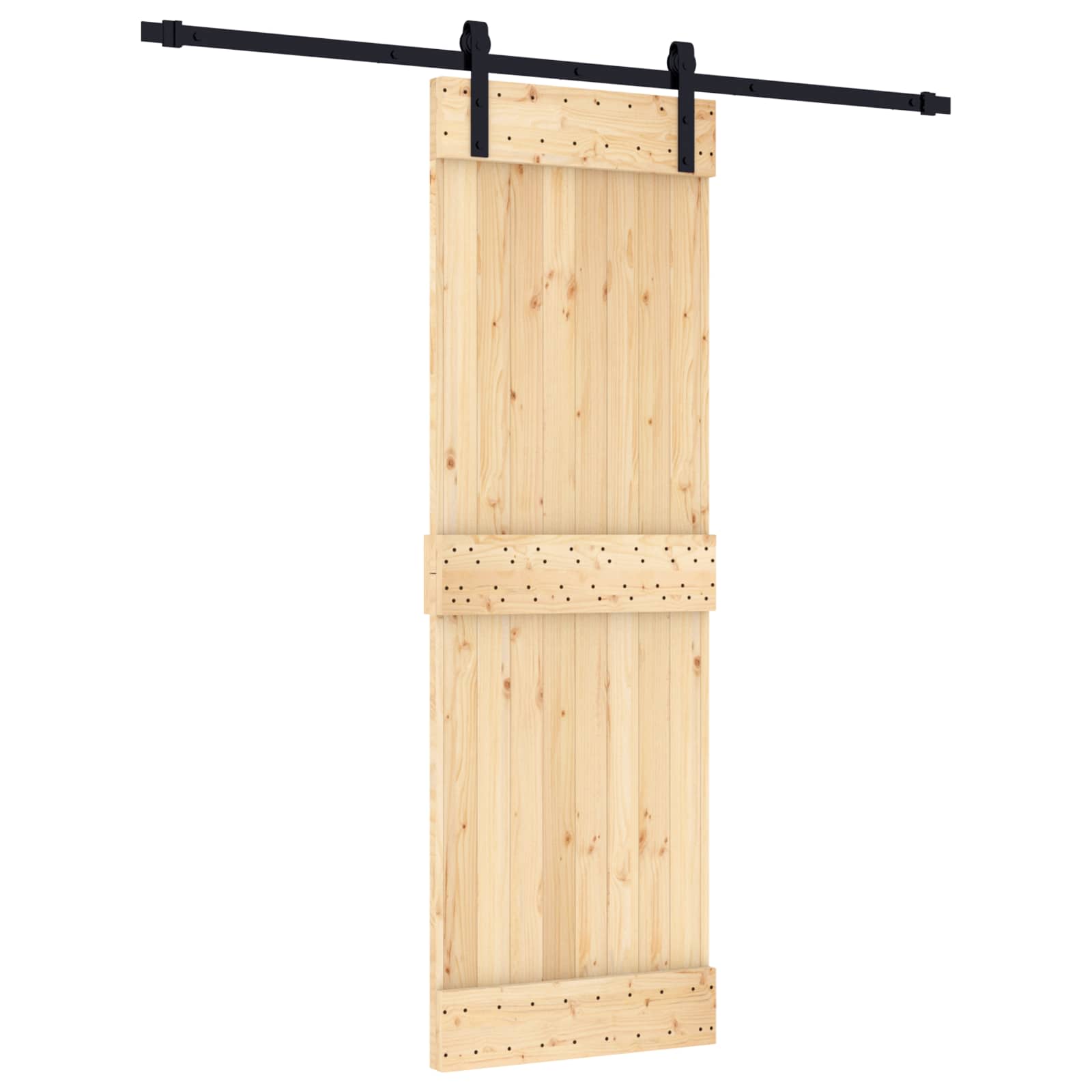 Posuvné Dveře Přirozená A Černá 70 X 210 Cm