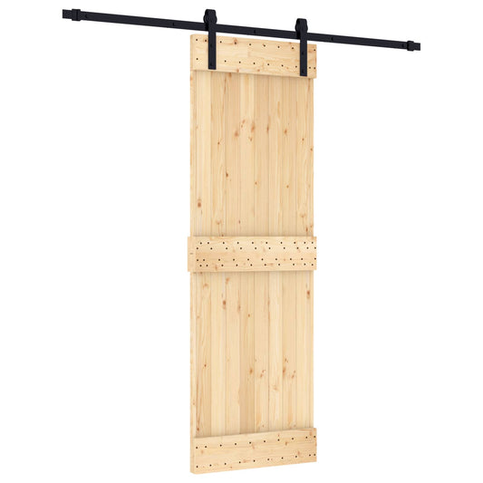 Posuvné Dveře Přirozená A Černá 70 X 210 Cm