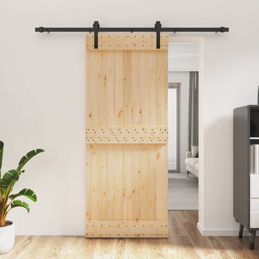 Posuvné Dveře Přirozená A Černá 85 X 210 Cm