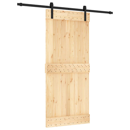 Posuvné Dveře Přirozená A Černá 90 X 210 Cm