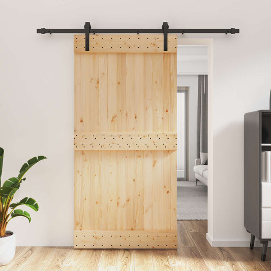 Posuvné Dveře Přirozená A Černá 100 X 210 Cm