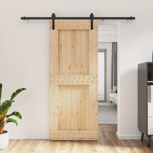 Posuvné Dveře Přirozená A Černá 85 X 210 Cm