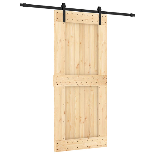 Posuvné Dveře Přirozená A Černá 90 X 210 Cm