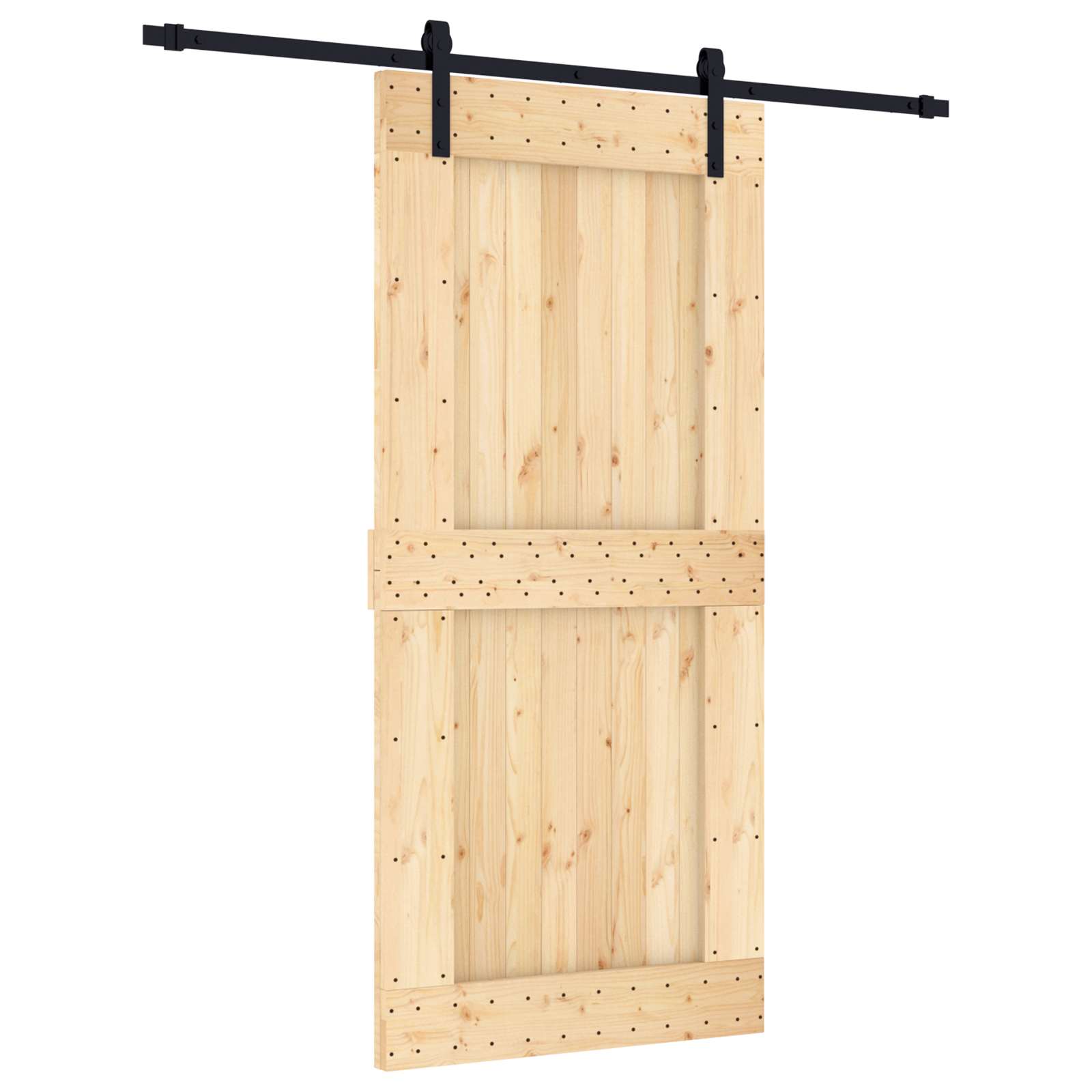Posuvné Dveře Přirozená A Černá 95 X 210 Cm