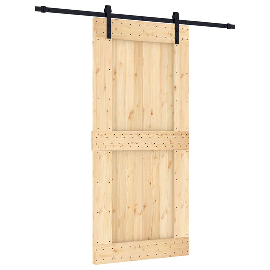 Posuvné Dveře Přirozená A Černá 95 X 210 Cm