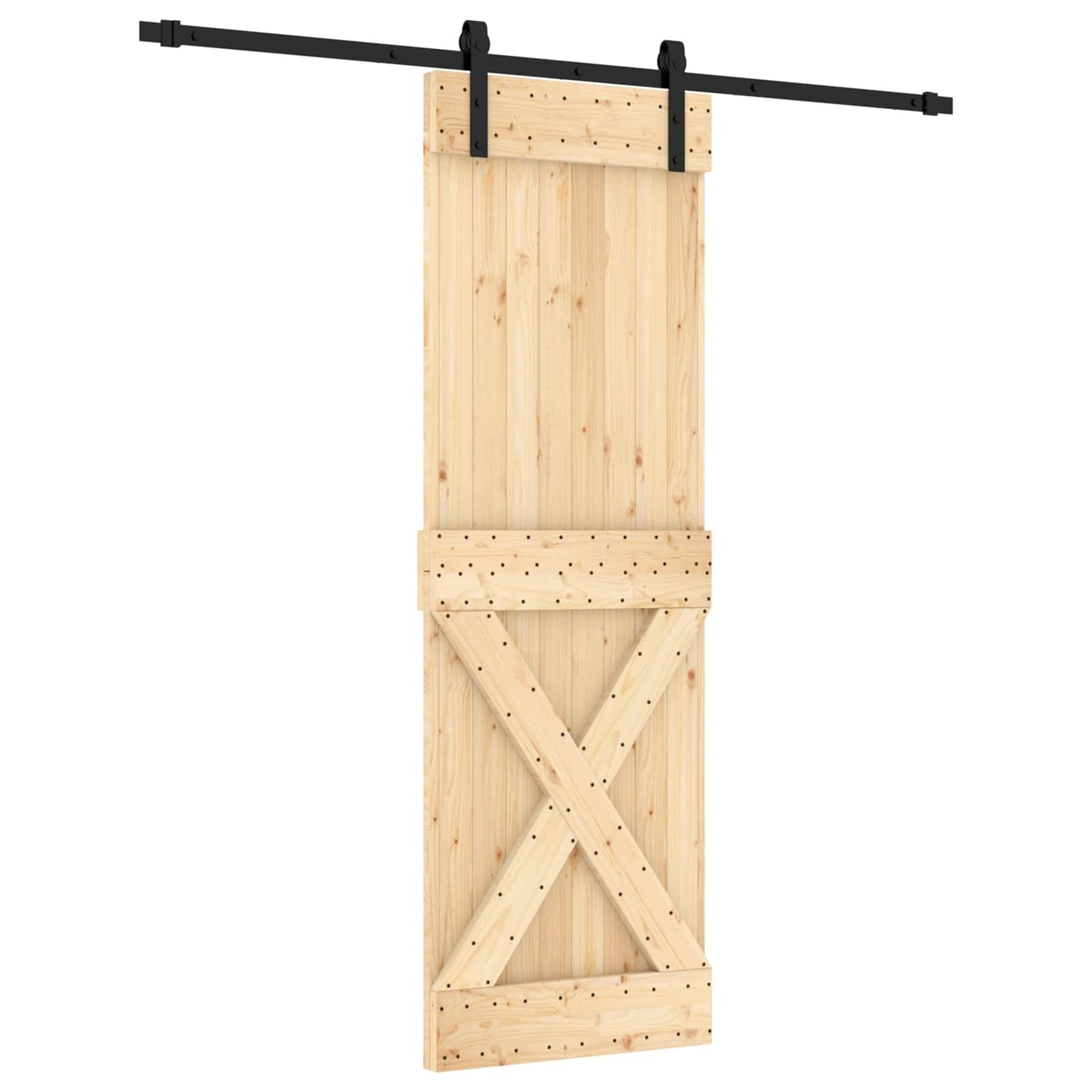 Posuvné Dveře Přirozená A Černá 70 X 210 Cm