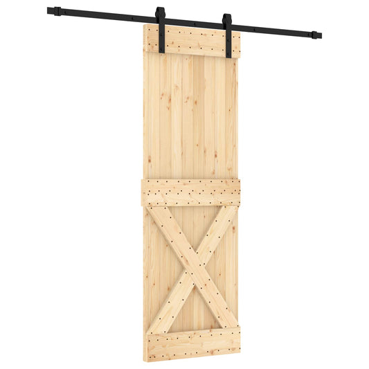 Posuvné Dveře Přirozená A Černá 70 X 210 Cm