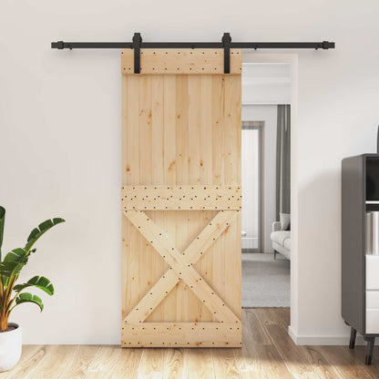 Posuvné Dveře Přirozená A Černá 85 X 210 Cm